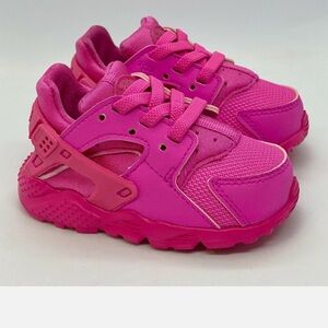 Nike Huarache Run Lasher Fuchsia Athletic Girls Shoes Size 6C